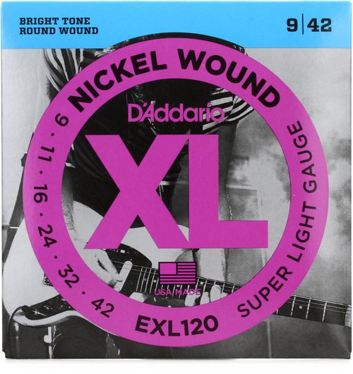 EXL120 D'Addario Nickel Wound Super Light Guitar Strings