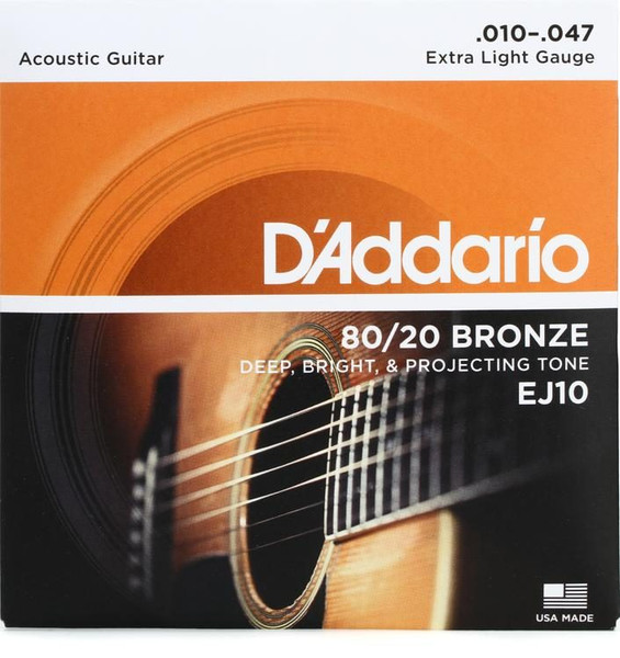 EJ10 D'Addario Extra Light Guitar Strings