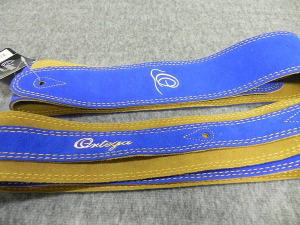 Ortega Suede Guitar/Guitarron Strap BLUE