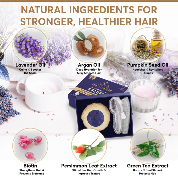 Leaf & Lather Lavender Shampoo Bar