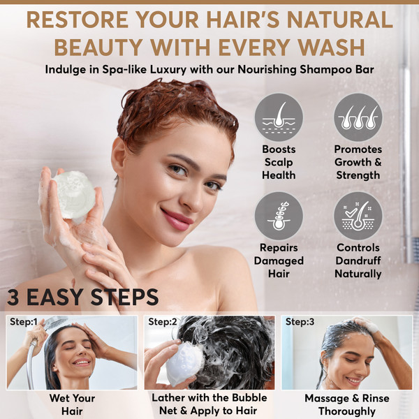 Leaf & Lather Rice Water Shampoo Bar