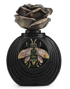 STEAMPUNK BEE PERFUME BOTTLE WITH ROSE LID STEAMPUNK BEE PERFUME BOTTLE WITH ROSE LID