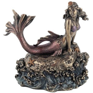 MERMAID LAYING ON ROCK TRINKET BOX
