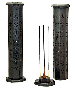 WOODEN TOWER INCENSE BURNER