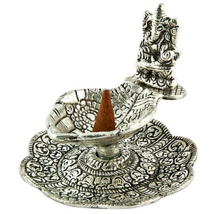 GANESH HAND CARVED ALUMINUM INCENSE BURNER