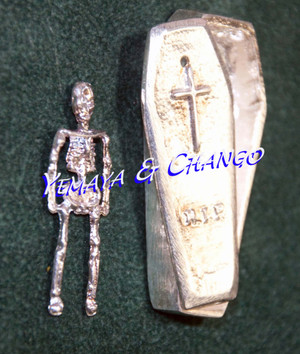 DIJE ATAUD & ESQUELETO / COFFIN & SKELETON CHARM