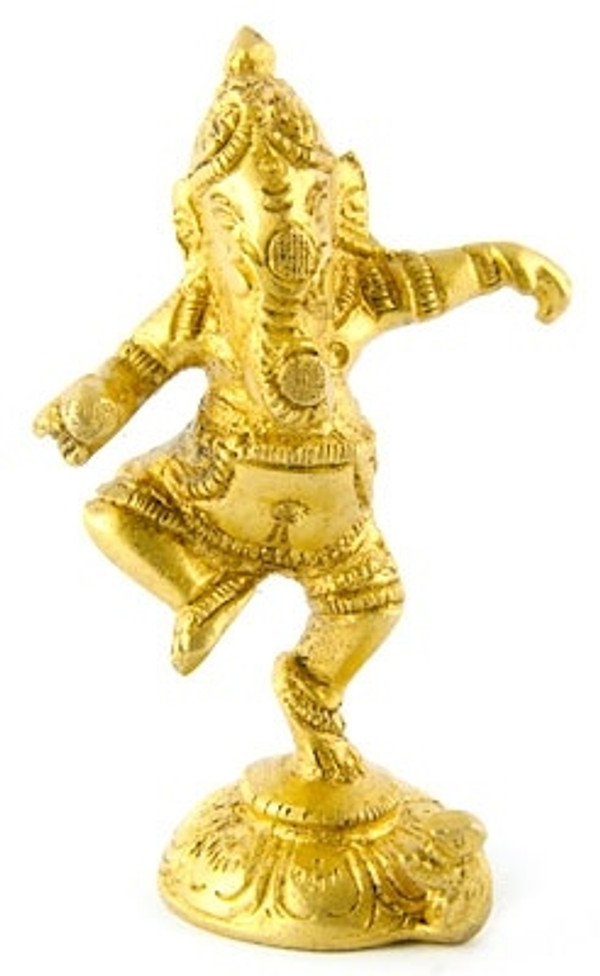 3.5" DANCING GANESH BRASS STATUE