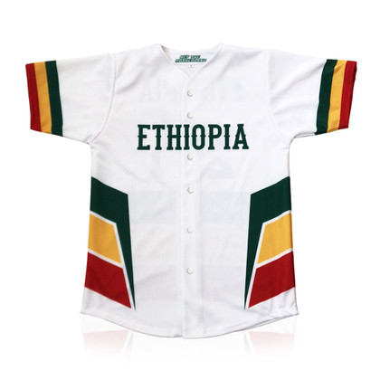 Ethiopia Baseball Jersey White