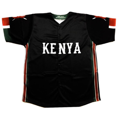 Kenya Baseball Jersey Black