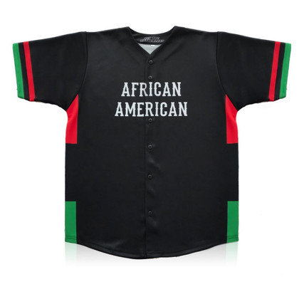 African American Baseball Jersey Custom Name and Number