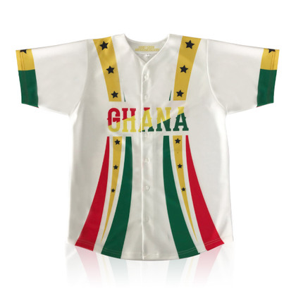 White Ghana Baseball Jersey