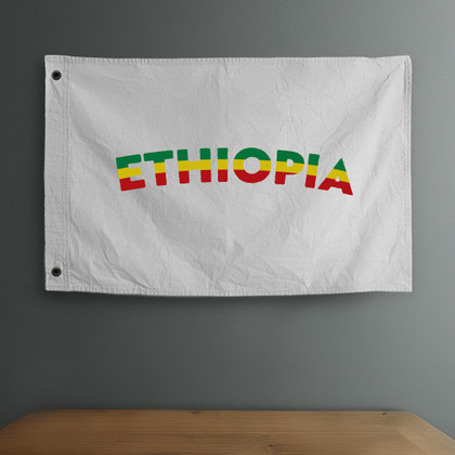 ETHIOPIA  3' X 5' DOUBLE SIDED BANNER FLAG