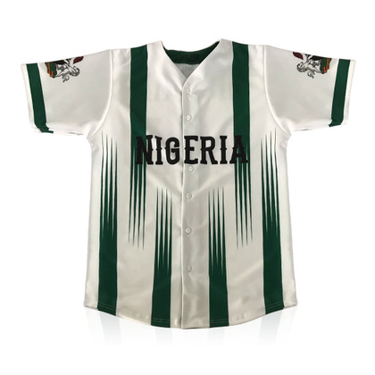 White Nigeria  Baseball Jersey