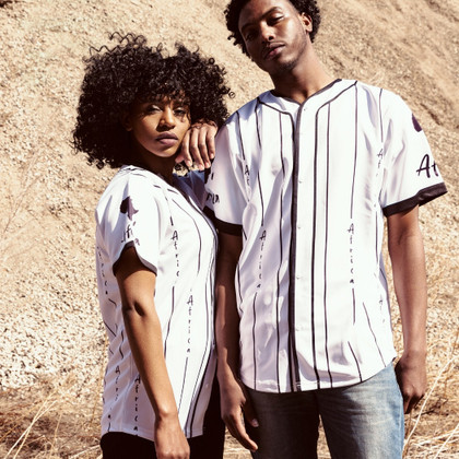 White Africa Baseball Jersey