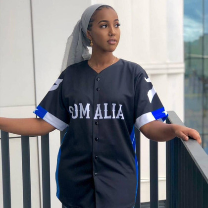 Somalia Baseball Jersey Black