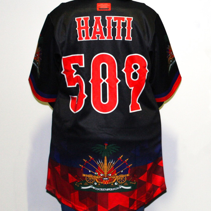 Haiti Flag N'ap Boule Baseball Jersey 