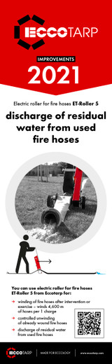 ET-Roller 5 - Discharge of residual water from used fire hoses