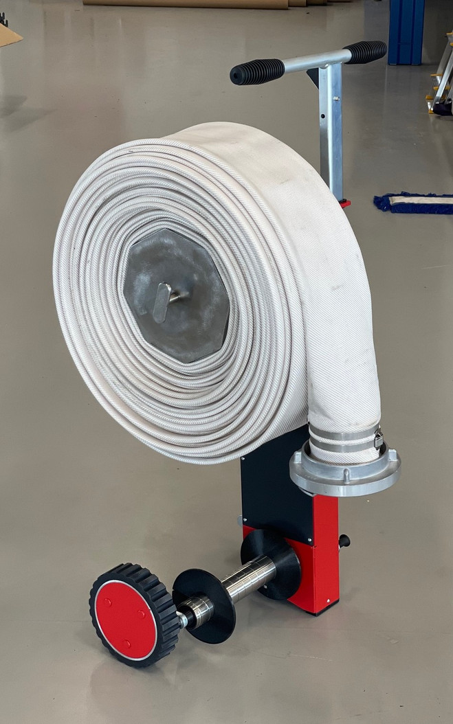 ET-Roller - With new removable carrier fork - the DRUM type - for smoother winding of fire hoses up to 5" (Optional accessory - on request)