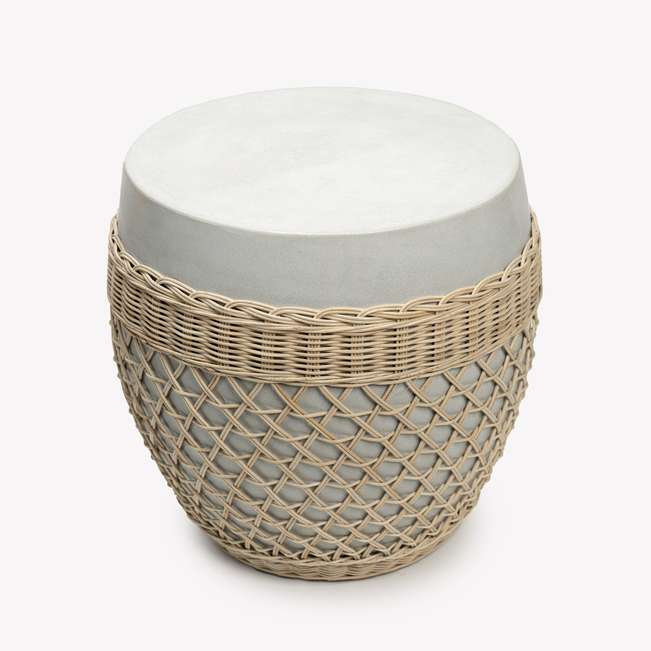 rattan effect stool