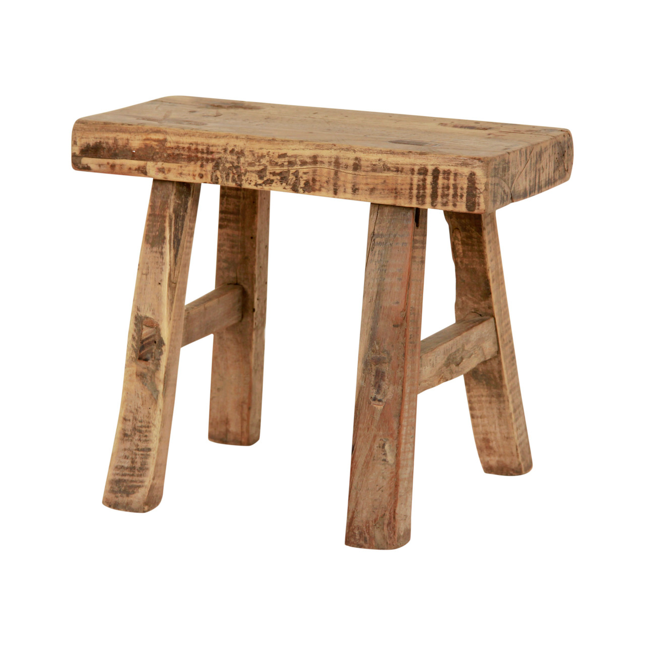 Vintage Mini Stool Weathered Natural (Approx 10-12