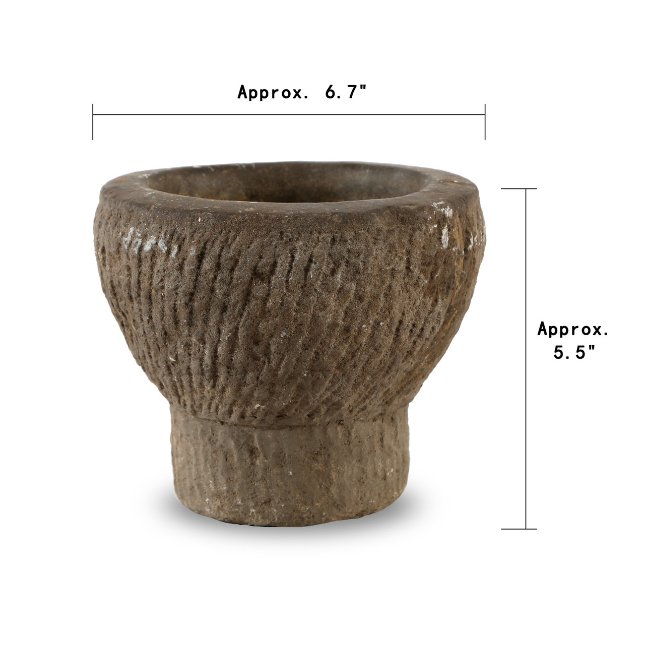 vintage mortarヴィンテージ モルティエ すり鉢 アンティーク Vintage Stone Mortar Approx 5x5x6H ( size and condition vary