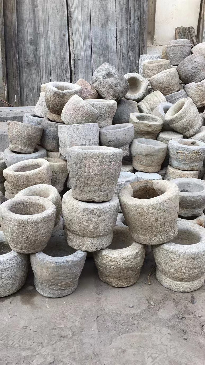 vintage mortarヴィンテージ モルティエ すり鉢 アンティーク Olive Ateliers Vintage Stone Mortar from China