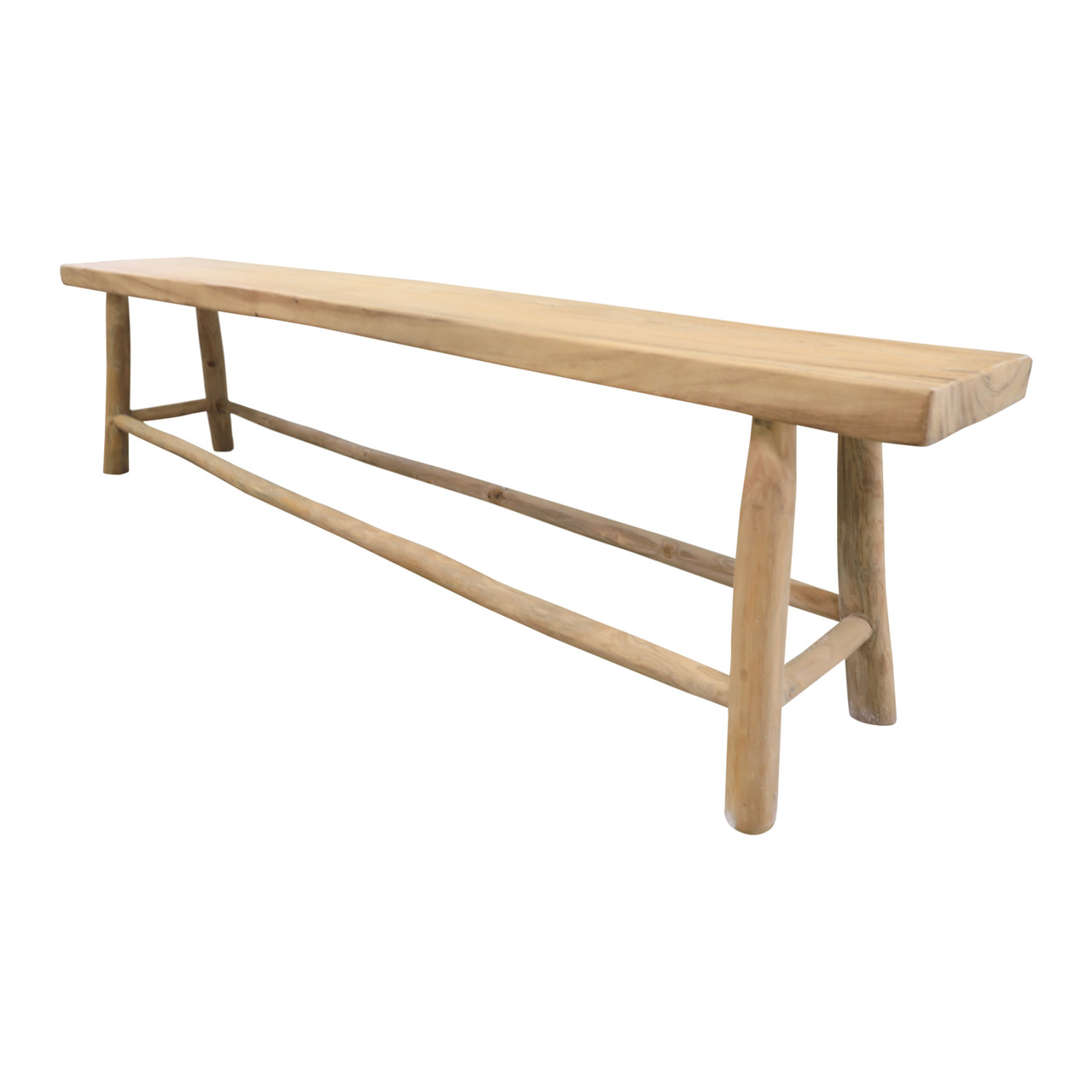 Approx. 70 Inches Long bench with Natural Teakwood Branch Legs 70x12x18H -  Lilys Living