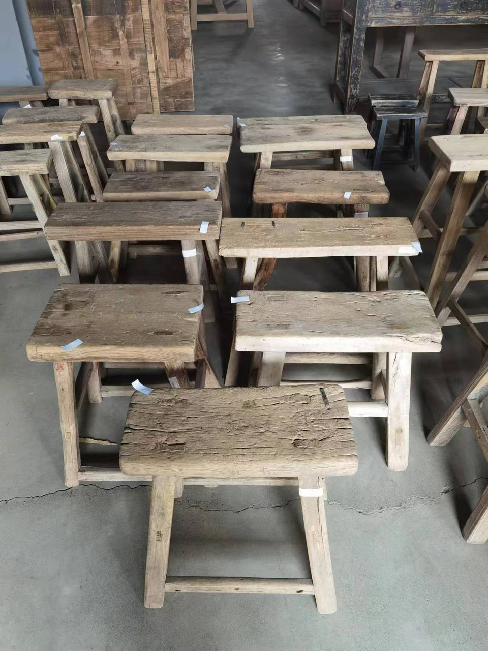 12 Inch Deep Stool Vintage Rustic Stool Rectangular Approx. 16-24