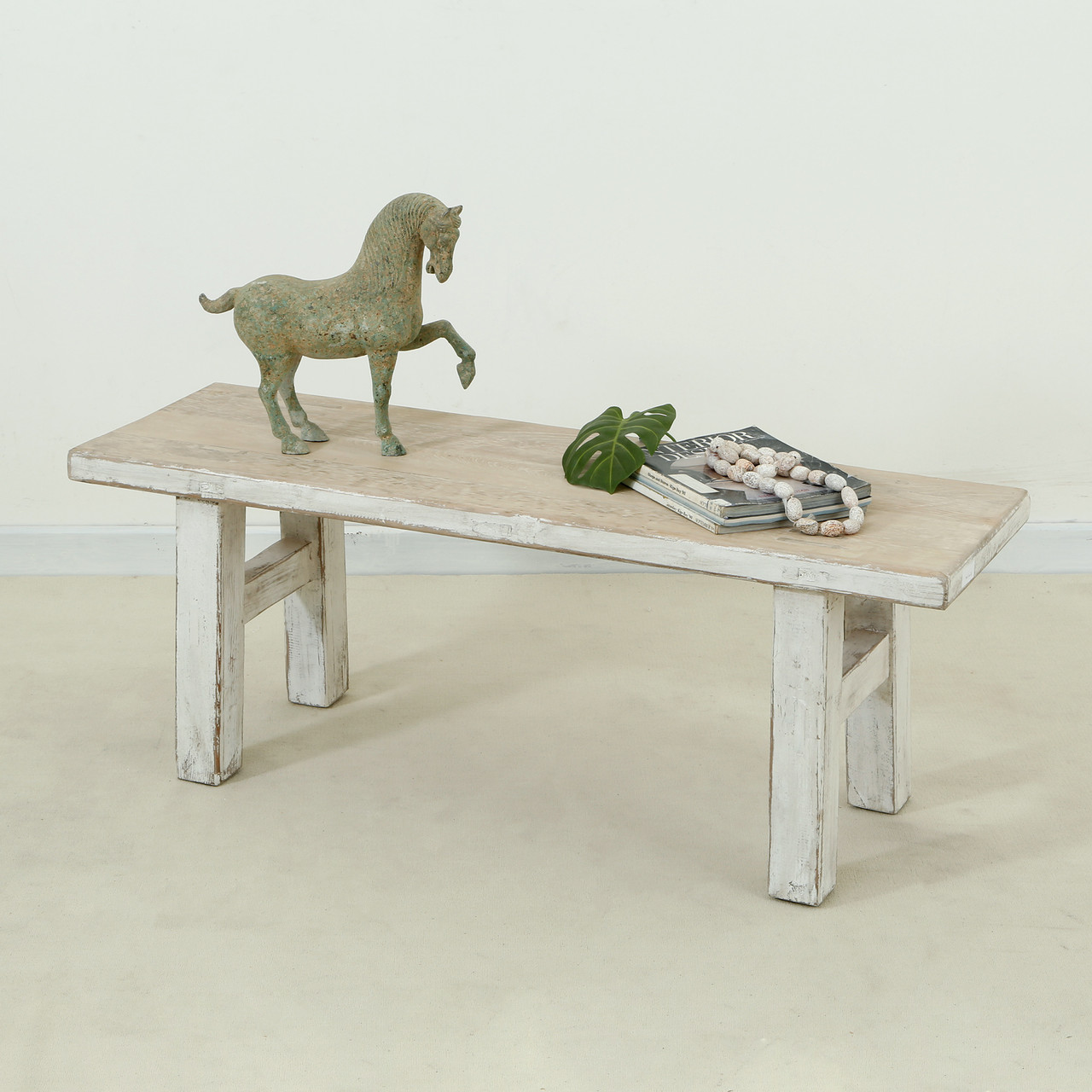 【sachi】WHITE_WOOD_BENCH Sachi Bench – Meadow Blu