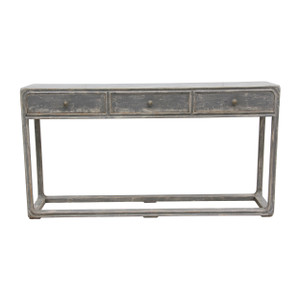 63" Ming Console Table With 3 Drawers Weathered Gray (Pre-order only. Lead time 8-10 weeks) 63" Ming Console Table With 3 Drawers Weathered Gray (Pre-order only. Lead time 8-10 weeks)