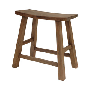Reclaimed walnut wood stool natural