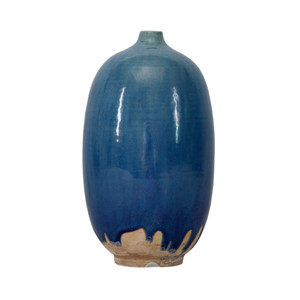 11" Vintage style blue tall vase small opening Large 11" Vintage style blue tall vase small opening Large
