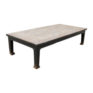 Approx. 6-7ft Wide 25-35 Inches Deep Vintage Extra Large Coffee Table Distressed Black (Size & Finish vary) Approx. 6-7ft Wide 25-35 Inches Deep Vintage Extra Large Coffee Table Distressed Black (Size & Finish vary)