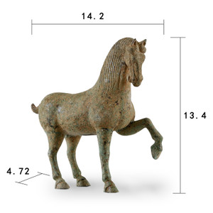 14" Bronze Green Horse Statue Hoof Up (Vintage style, color vary) 14" Bronze Green Horse Statue Hoof Up (Vintage style, color vary)