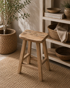 Live Edge Stool Walnut Wood Natural(color & size vary)
