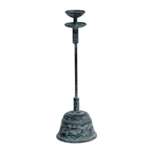 Rustic Iron Candle Holder Desktop Style Vintage blue 5x5x15 Rustic Iron Candle Holder Desktop Style Vintage blue 5x5x15