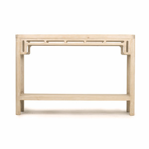 Ming Arch Console Table Small Weathered whitewash Ming Arch Console Table Small Weathered whitewash