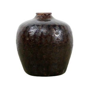 Vintage Dark Brown Glazed Wine Jar (Color and Size Vary) Vintage Dark Brown Glazed Wine Jar (Color and Size Vary)