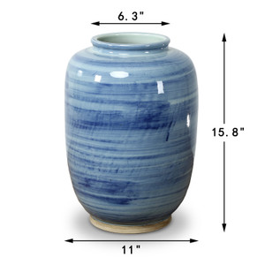 Approx. 16 Inches High Spiral Design Vase Sky-Blue Approx. 16 Inches High Spiral Design Vase Sky-Blue