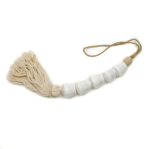 Decorative 5 shell Tassels White wash Decorative 5 shell Tassels White wash