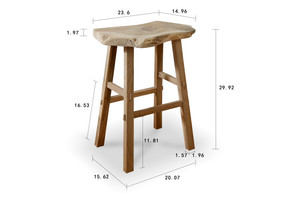 Live Edge Bar Stool Walnut Wood Natural(color & size vary) Live Edge Bar Stool Walnut Wood Natural(color & size vary)