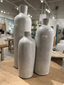 39" Hopson Cement Bottle Light Gray Large Minim 2 39" Hopson Cement Bottle Light Gray Large Minim 2