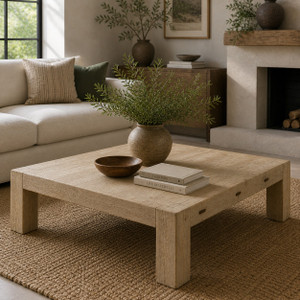 Capri Heritage Square Coffee Table Weathered Natural 50x50x18H