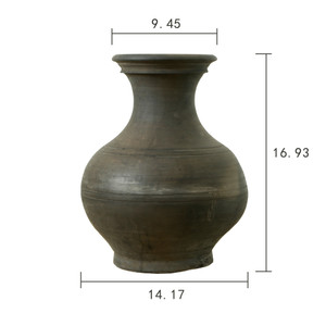 17" Earthy Gray Pottery Vase Large 17" Earthy Gray Pottery Vase Large