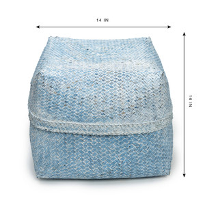 Bamboo box weathered blue 14x14 Bamboo box weathered blue 14x14