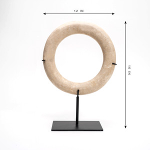 Gracie Natural Stone Ring With Stand 12"Diameter and 16” High Gracie Natural Stone Ring With Stand 12"Diameter and 16” High