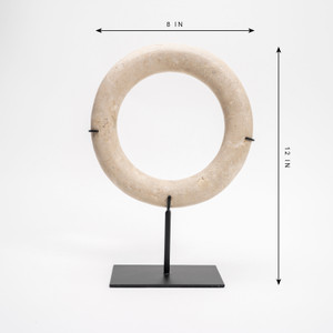 Gracie Natural Stone Ring With Stand 8"Diameter 12" High Gracie Natural Stone Ring With Stand 8"Diameter 12" High