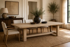 Amalfi 9ft Long  Dining Table Weathered Natural 110x39.5x31