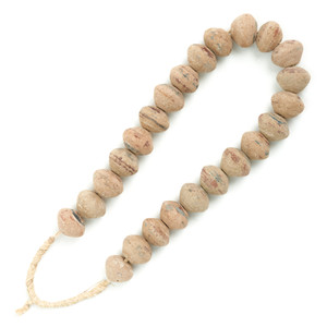 13" Long Vintage Africa Colored Clay Bead 13" Long Vintage Africa Colored Clay Bead