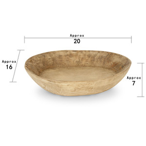 Approx 20" Round Antique Wooden Tray Weathered Natural (size and finish vary) Approx 20" Round Antique Wooden Tray Weathered Natural (size and finish vary)